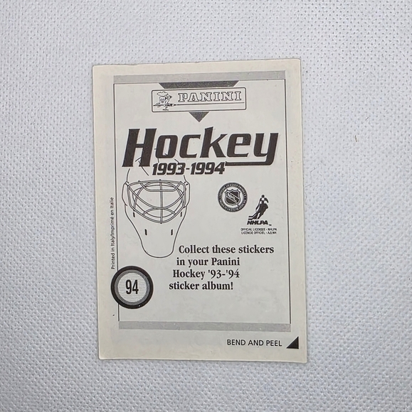 1993-94 Panini Hockey Darren Turcotte New York Rangers #94 Sticker - Picture 3 of 3